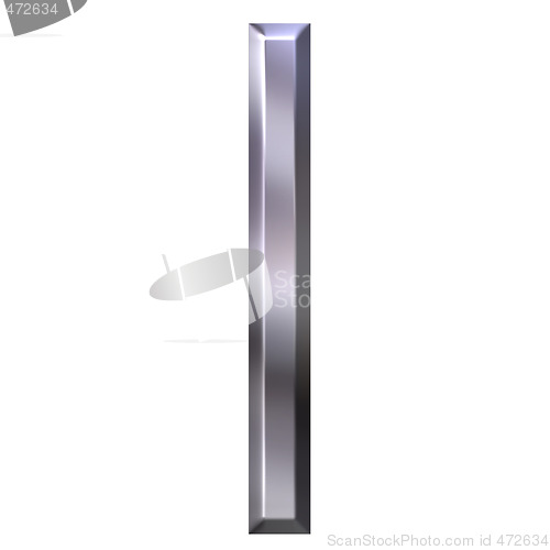 Image of 3D Silver Letter l