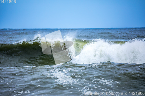 Image of stormy ocean scenery background