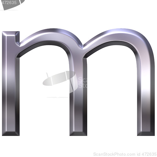 Image of 3D Silver Letter m