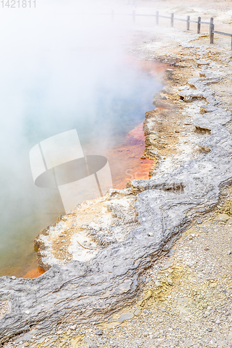 Image of hot sparkling lake in New Zealand