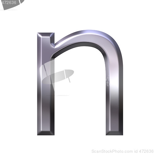 Image of 3D Silver Letter n