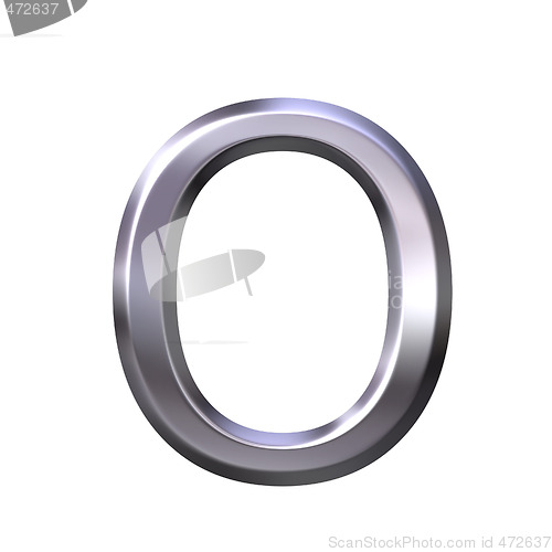 Image of 3D Silver Letter o