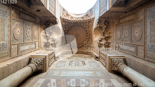 Image of The two mosques Al-Rifa\'i and Sultan Hassan in Cairo Egypt