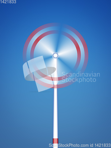 Image of wind energy detail blue sky