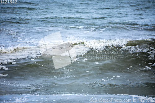 Image of stormy ocean scenery background