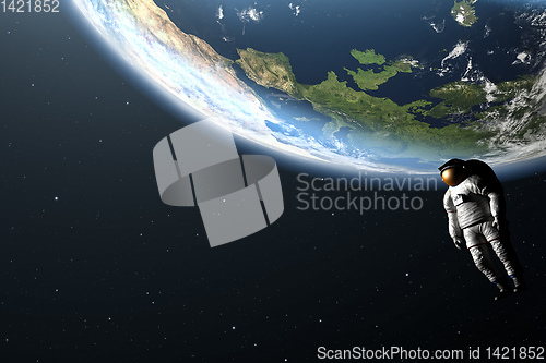 Image of earth space view europe