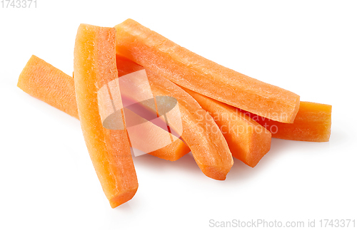 Image of fresh raw carrot sticks