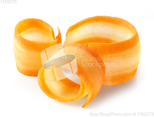 Image of fresh raw sliced carrot rolls