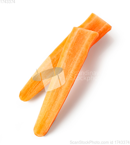 Image of two pieces of fresh raw carrot