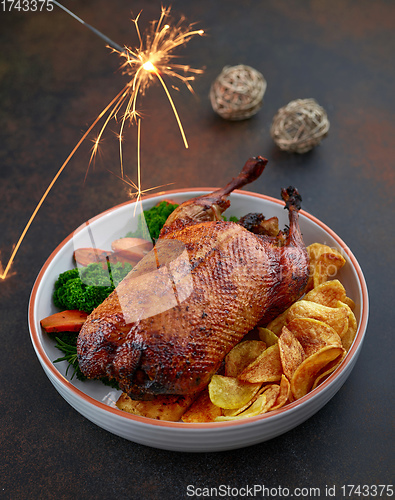 Image of freshly roasted duck 