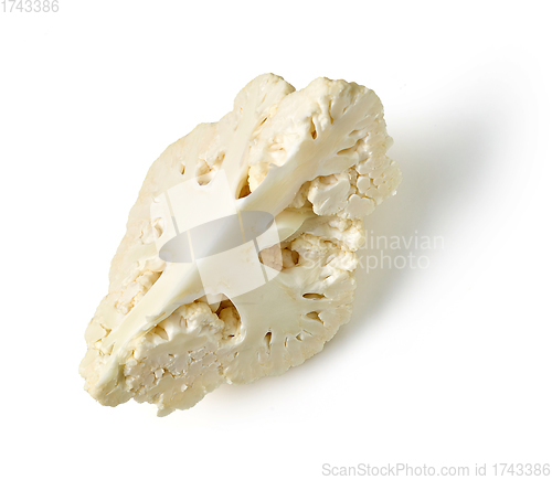 Image of piece of fresh raw cauliflower