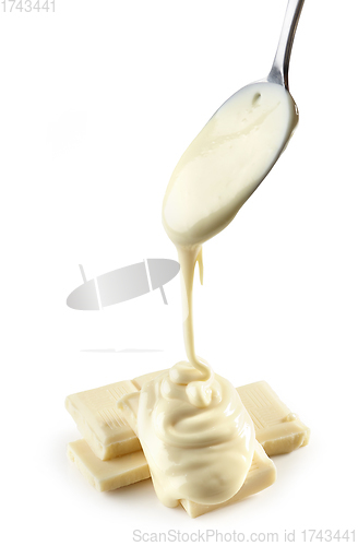 Image of melted white chocolate