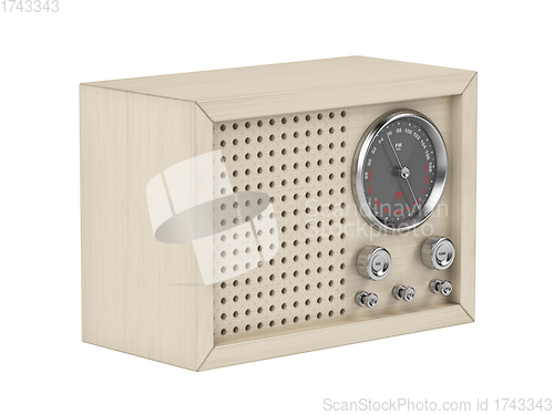 Image of 3D model of retro radio