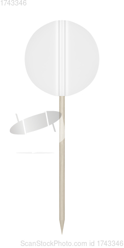 Image of White round toothpick flag