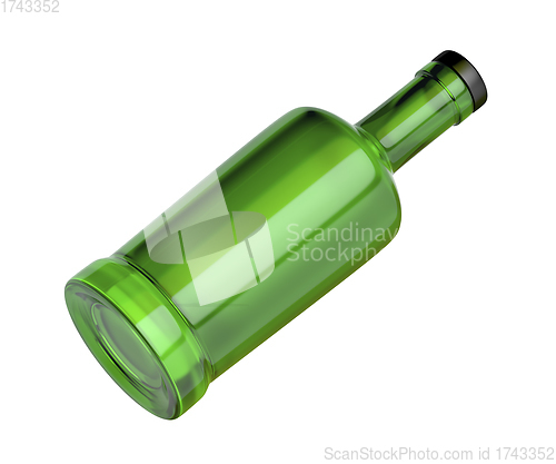 Image of Green glass bottle