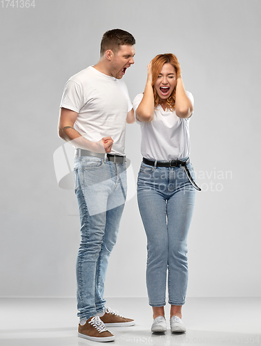 Image of unhappy couple having argument