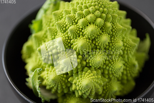 Image of close up of romanesco broccoli in bowl