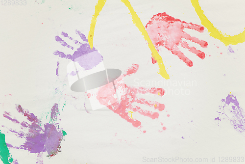 Image of colorful hand prints