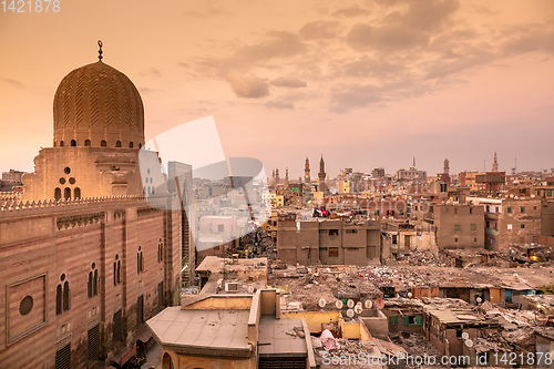 Image of sunset scenery at Cairo Egypt