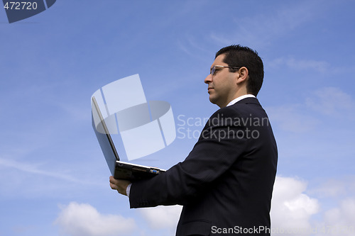 Image of Businessman with a laptop