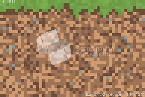 Image of 8 bit ground with grass