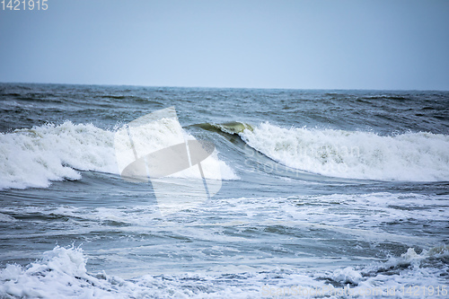 Image of stormy ocean scenery background