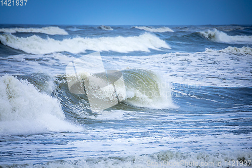 Image of stormy ocean scenery background