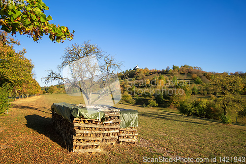 Image of rural scenery with the Saint Remigius Chapel Germany