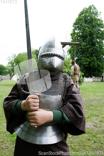 Image of Boy in knight armour