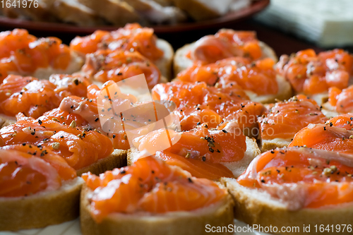 Image of Sandwiches with smoked salmon