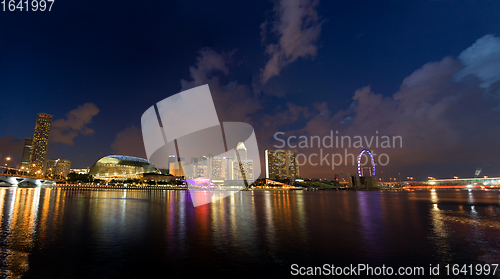 Image of Night View of Singapore City
