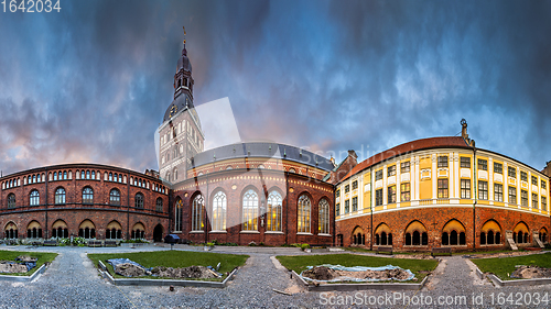 Image of Riga Dome cathedral inner courtyard