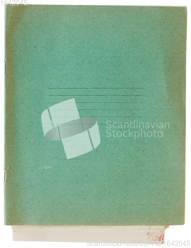 Image of Old green exercise book cover