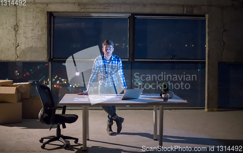 Image of young male engineer on construction site