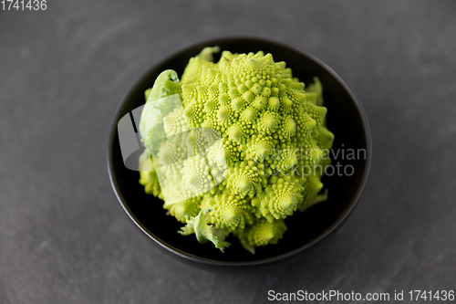 Image of close up of romanesco broccoli in bowl