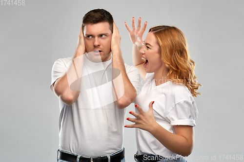 Image of unhappy couple having argument
