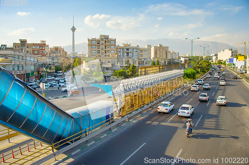 Image of Tehran busy road, Iran