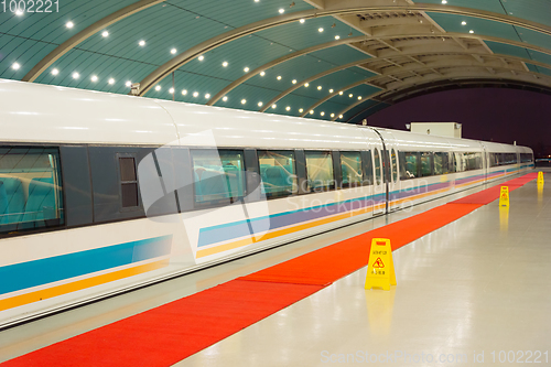 Image of High-speed magnetic levitation train