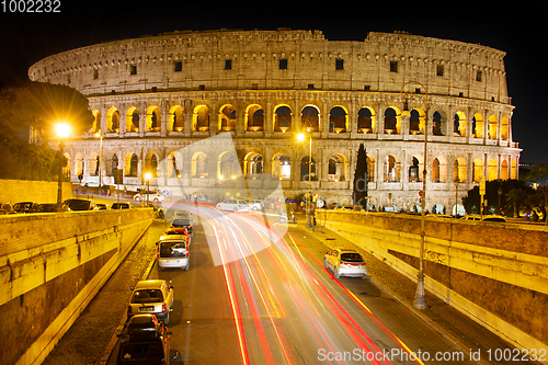Image of Night view of Colosseum, Rome