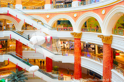 Image of Shopping mall interior, Shanghai, China