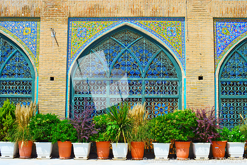 Image of Shah Mosque wall. Tehran, Iran