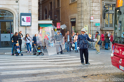 Image of Italy road policeman