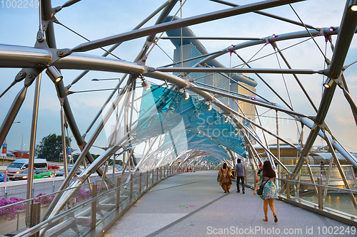 Image of Inside Helix bridge in Singapore