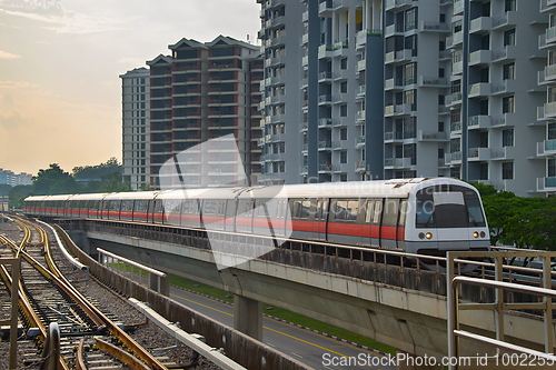Image of Singapore metro train outdoor