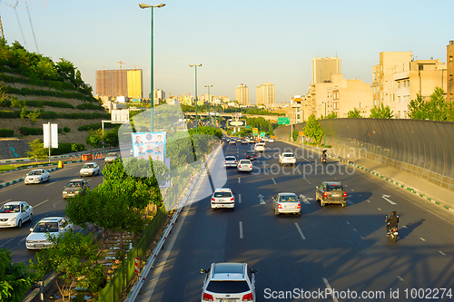 Image of Tehran road traffic. Iran