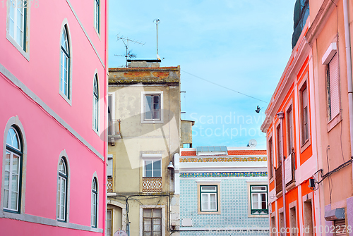 Image of Lisbon colorful streets, Portugal