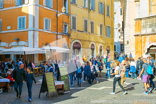 Image of Tourists visiting Rome, Italy