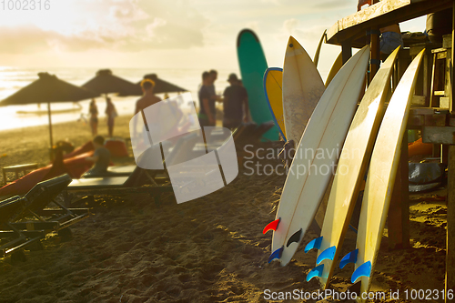 Image of Bali surfers rental of surfboards