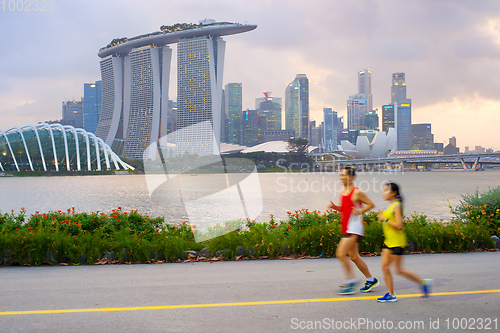 Image of Couple running in Singapore