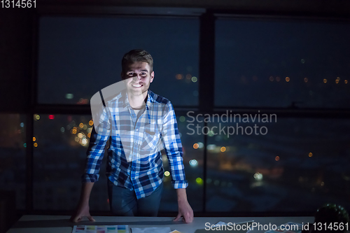 Image of young male engineer on construction site